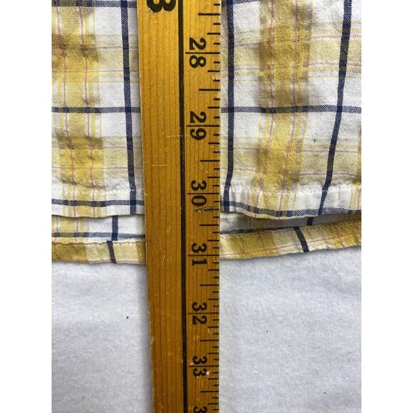 Cabela's Plaid Flannel Button Up Short Sleeve Shirt Men's Size Large Cotton - Picture 5 of 5